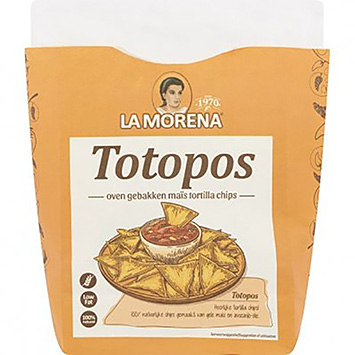 La Morena Croustilles de maïs jaunes cuites au four Totopos 150g