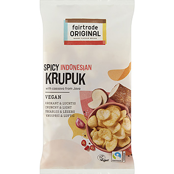 Fairtrade Original Spicy Indonesian vegan krupuk 60g - Holland Supermarket