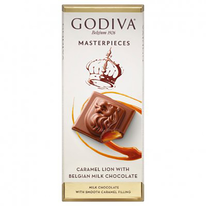 Godiva Masterpieces Caramel lion with Belgian milk chocolate 83g ...