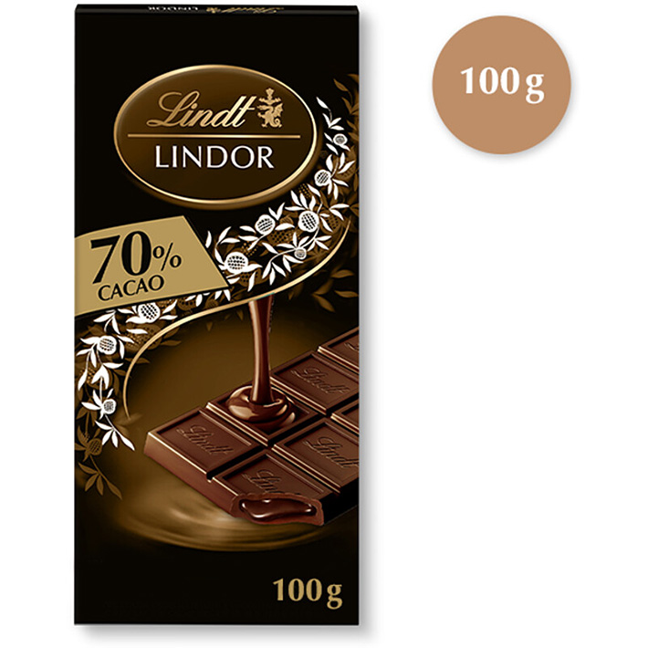 Vente en ligne de chocolat Lindt LINDOR extra foncé 100GR - Géant