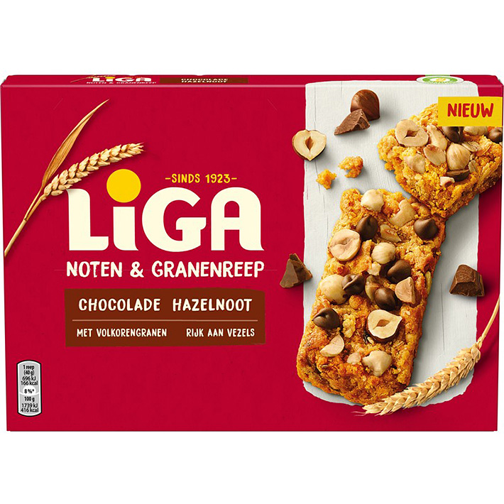 Liga Nuts cereal bar chocolate hazelnut 160g - Holland Supermarket